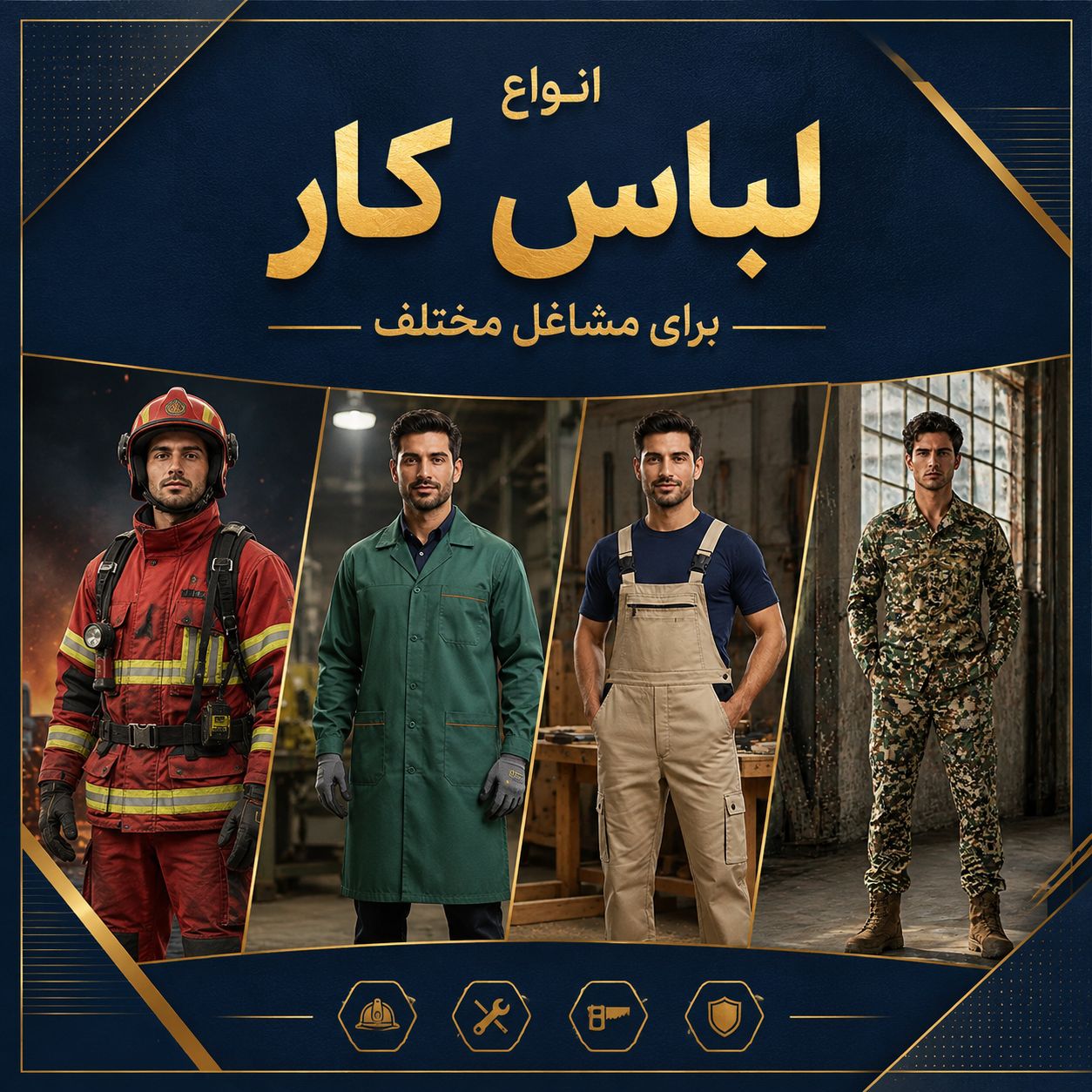 انواع لباس کار برای مشاغل مختلف | راهنمای انتخاب لباس کار